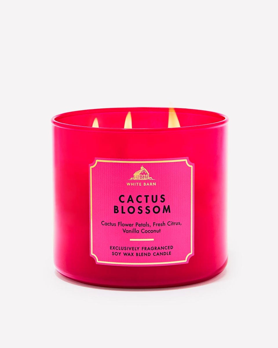 tobacco flower candle bath and body works Rare & HTF & 3-Wick poured in Los Angeles and made with a luxe Cactus Blossom 3-Wick Candle