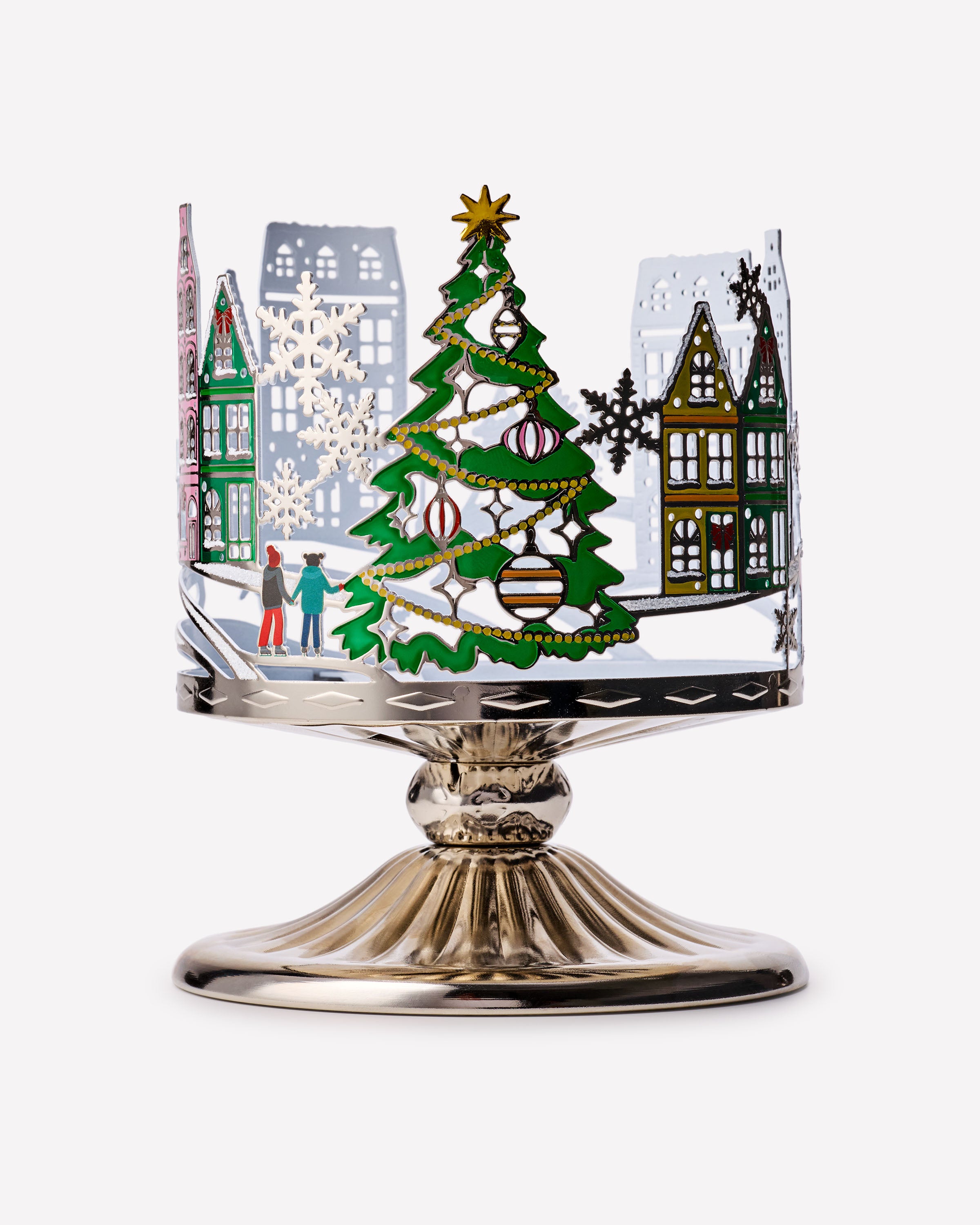 Ice Skating Season 3-Wick Candle Holder