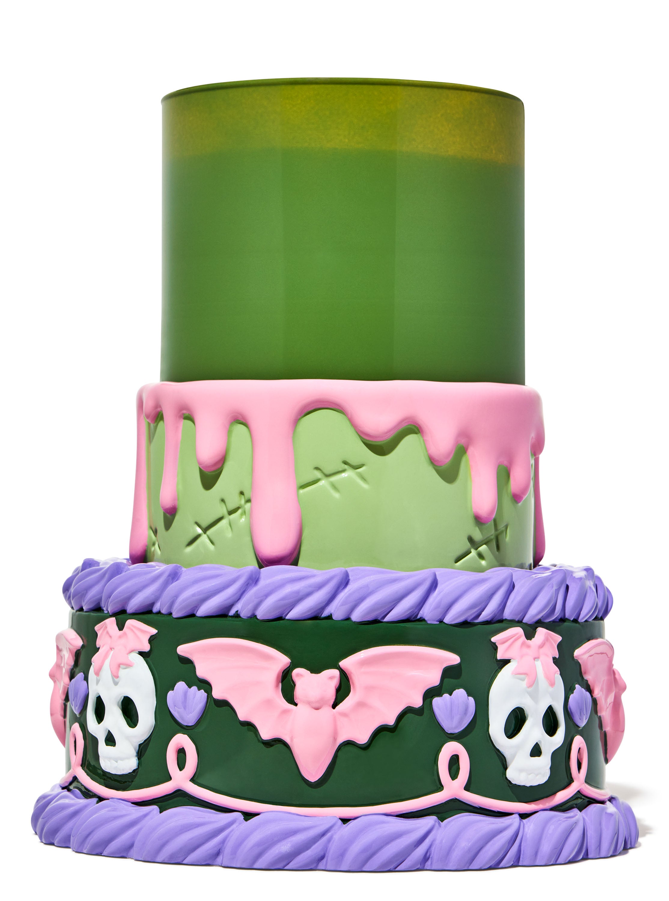Halloween Cake Pedestal 3-Wick Candle Holder