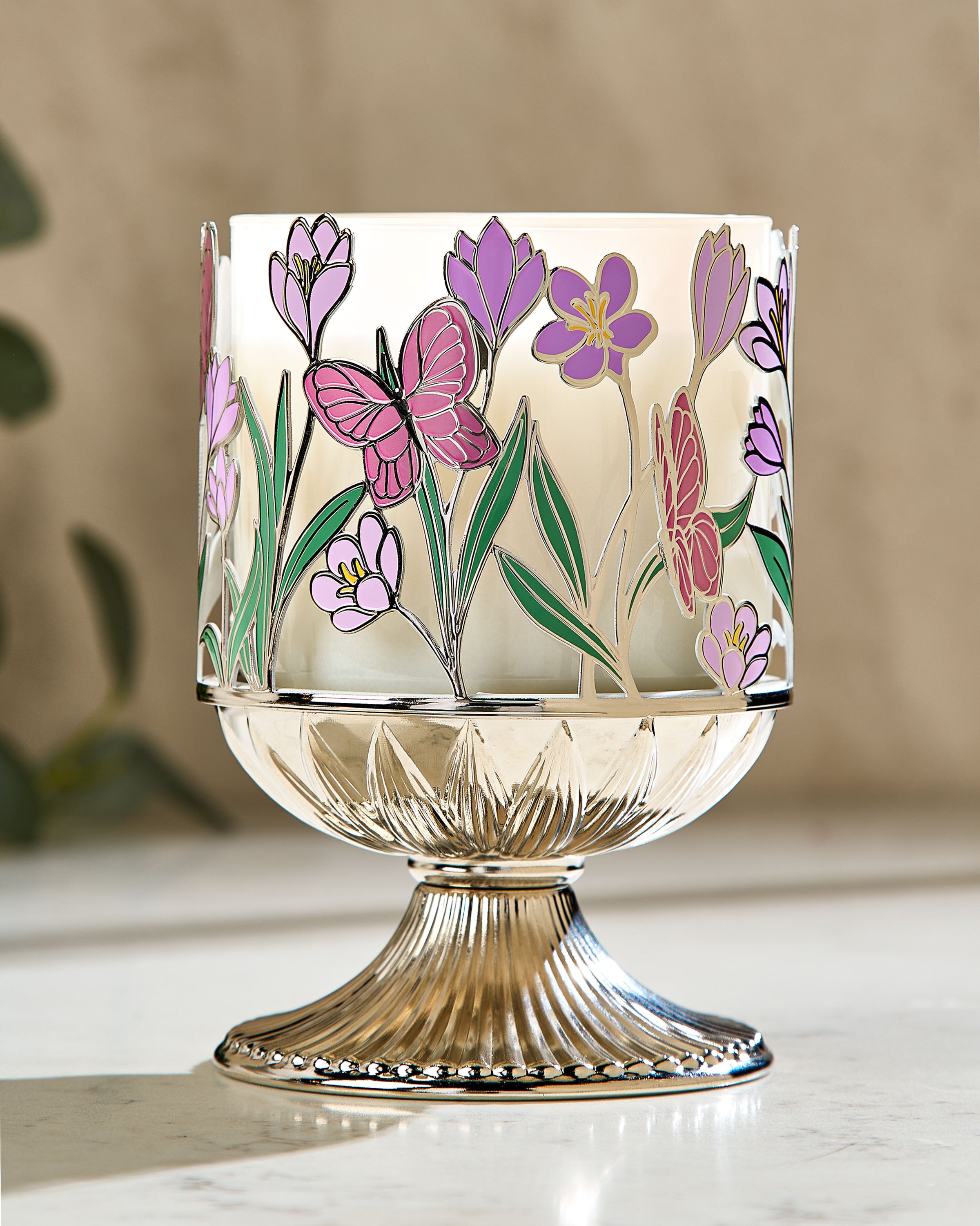 Butterfly 3-Wick Candle Holder