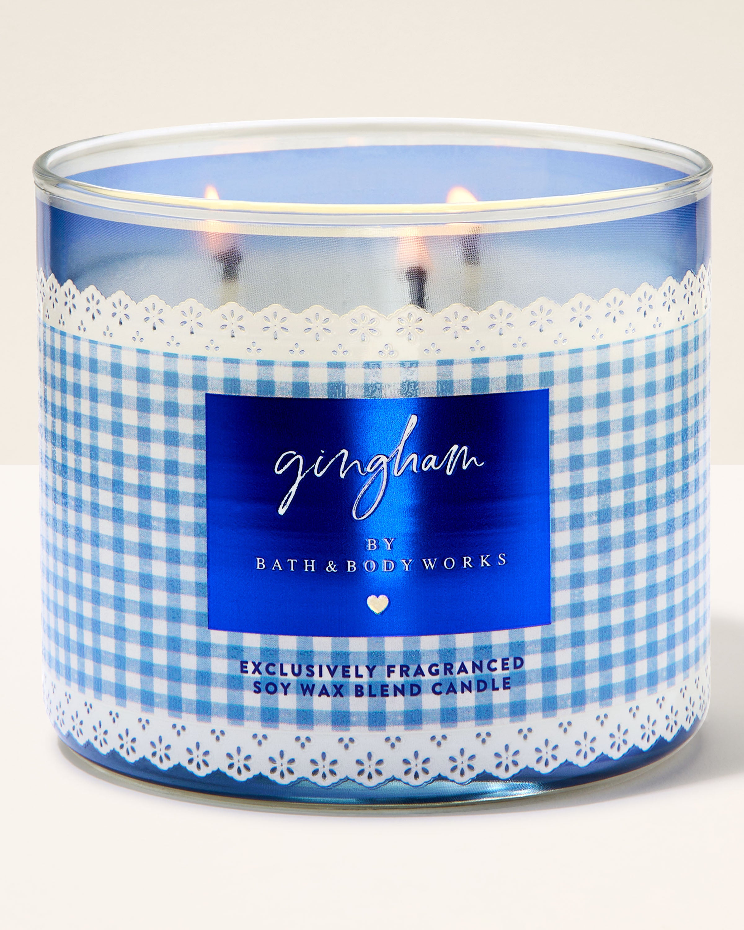 Gingham 3-Wick Candle