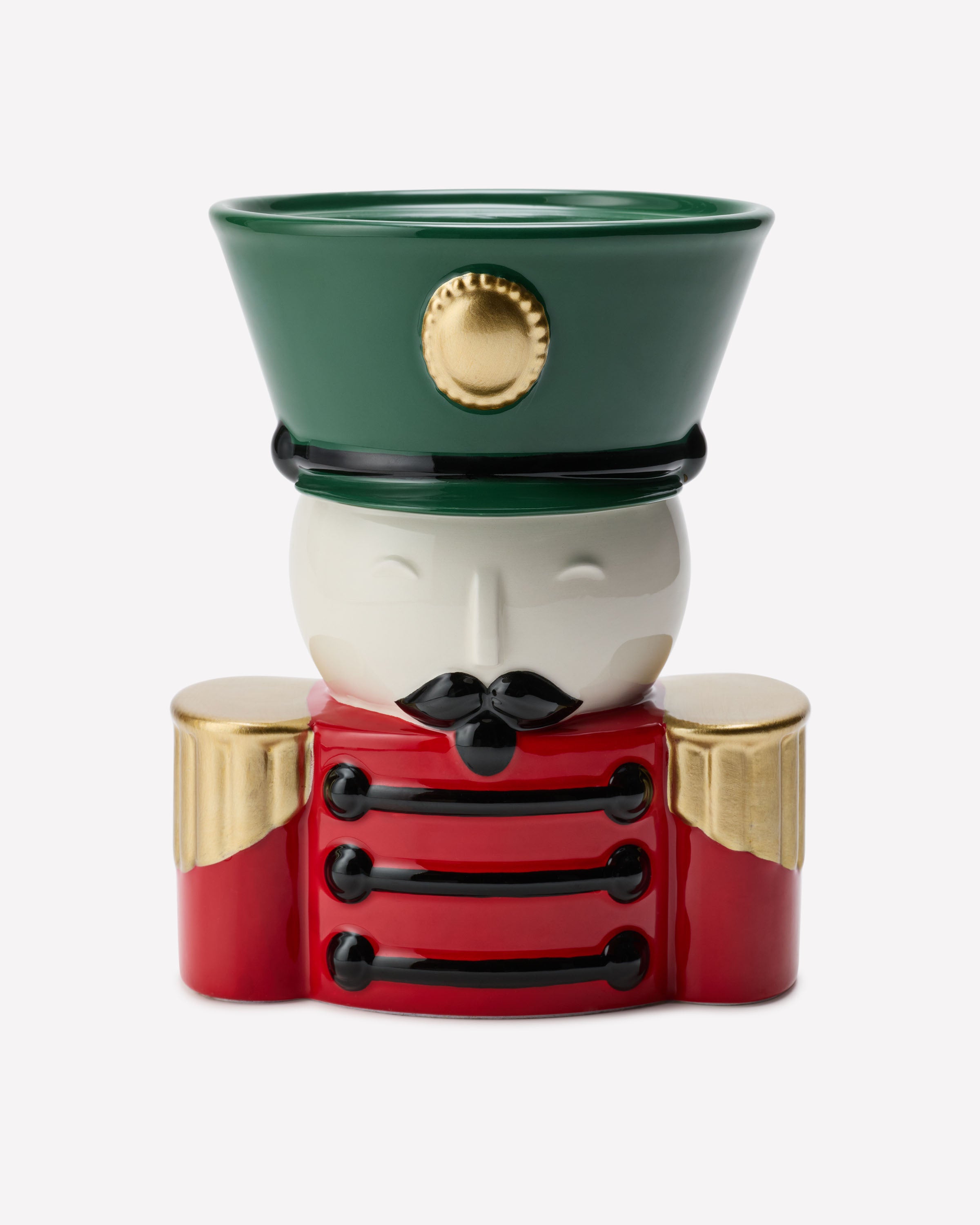 Nutcracker Bust Pedestal 3-Wick Candle Holder