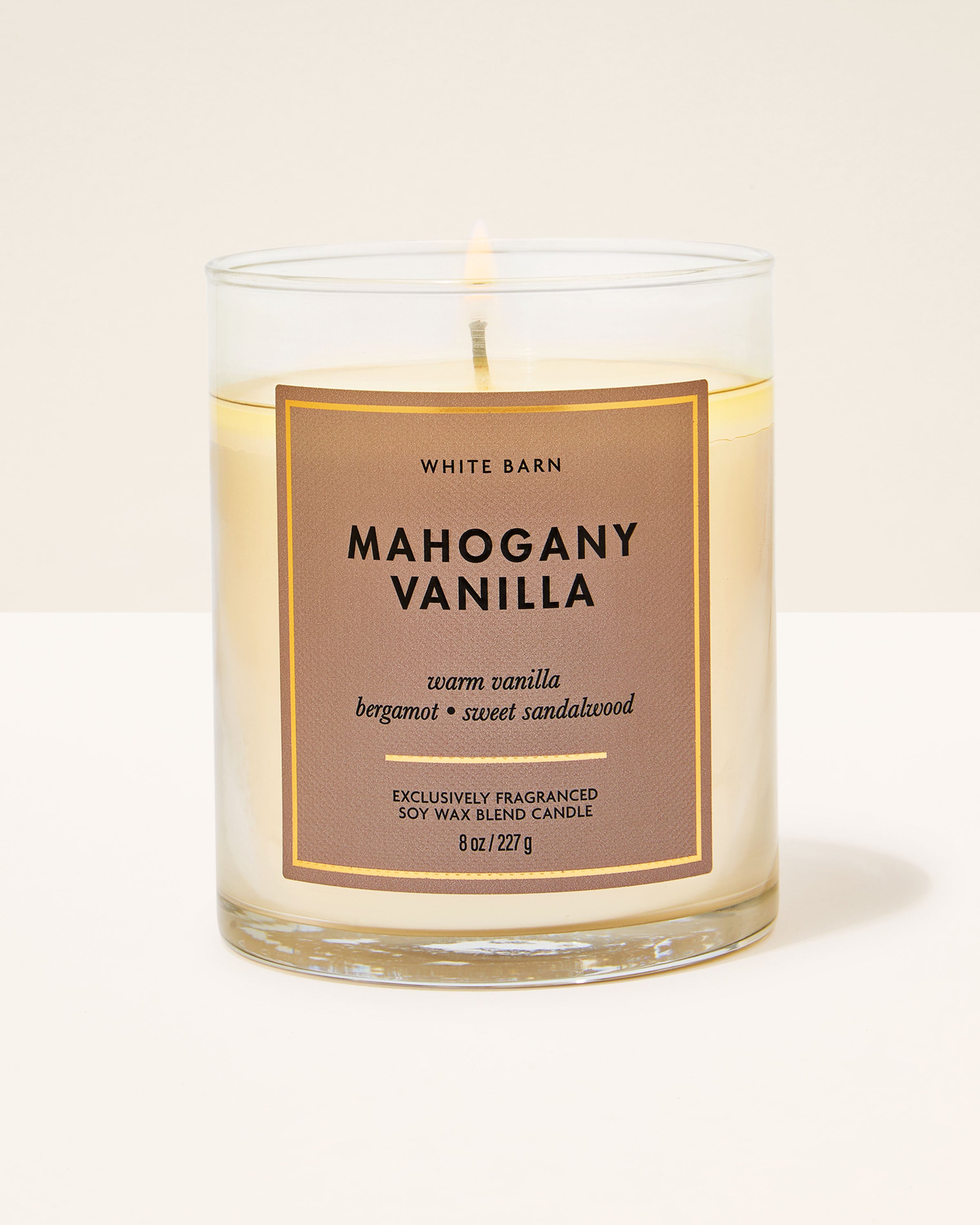 Mahogany Vanilla Single Wick Candle
