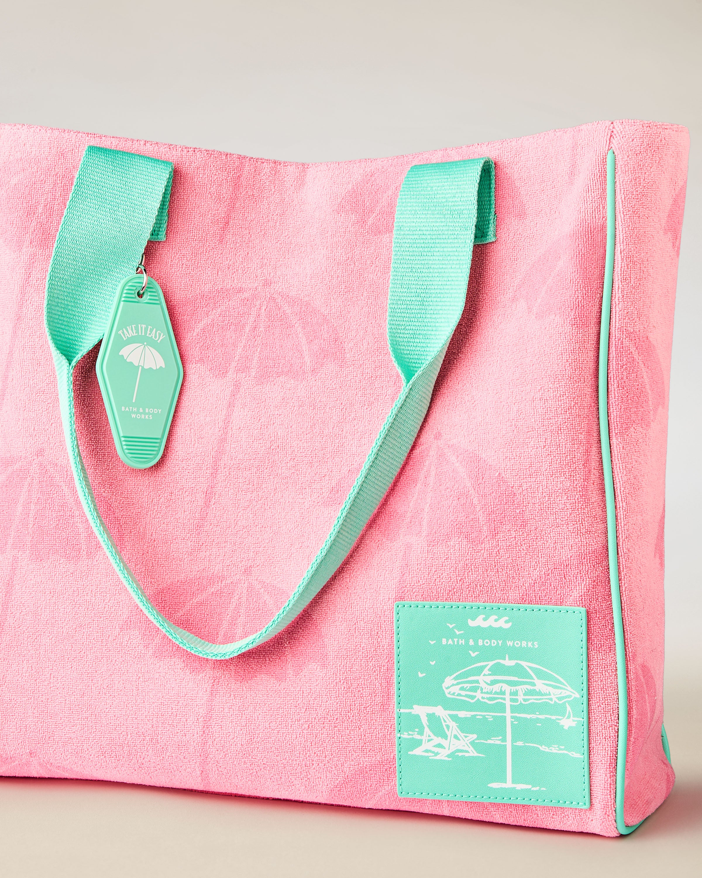 Pink Umbrella Tote Bag