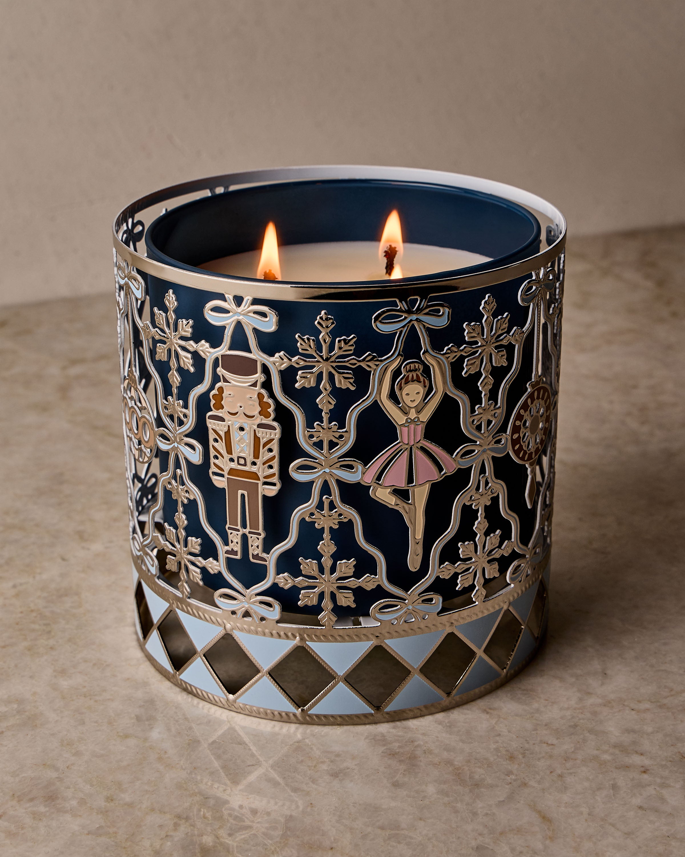 Nutcracker 3-Wick Candle Holder