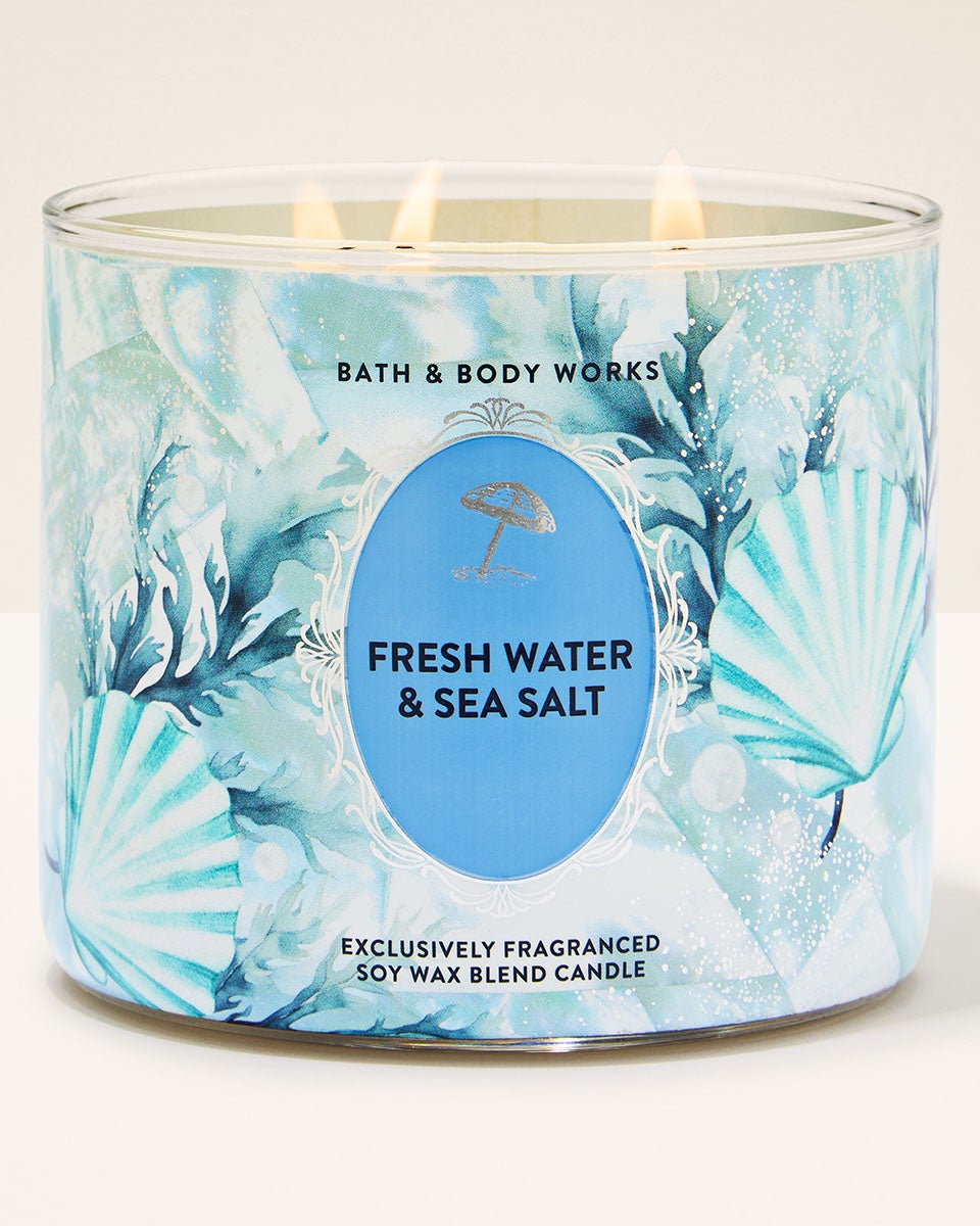 Fresh Water & Sea Salt 3-Wick Candle | Bath & Body Works