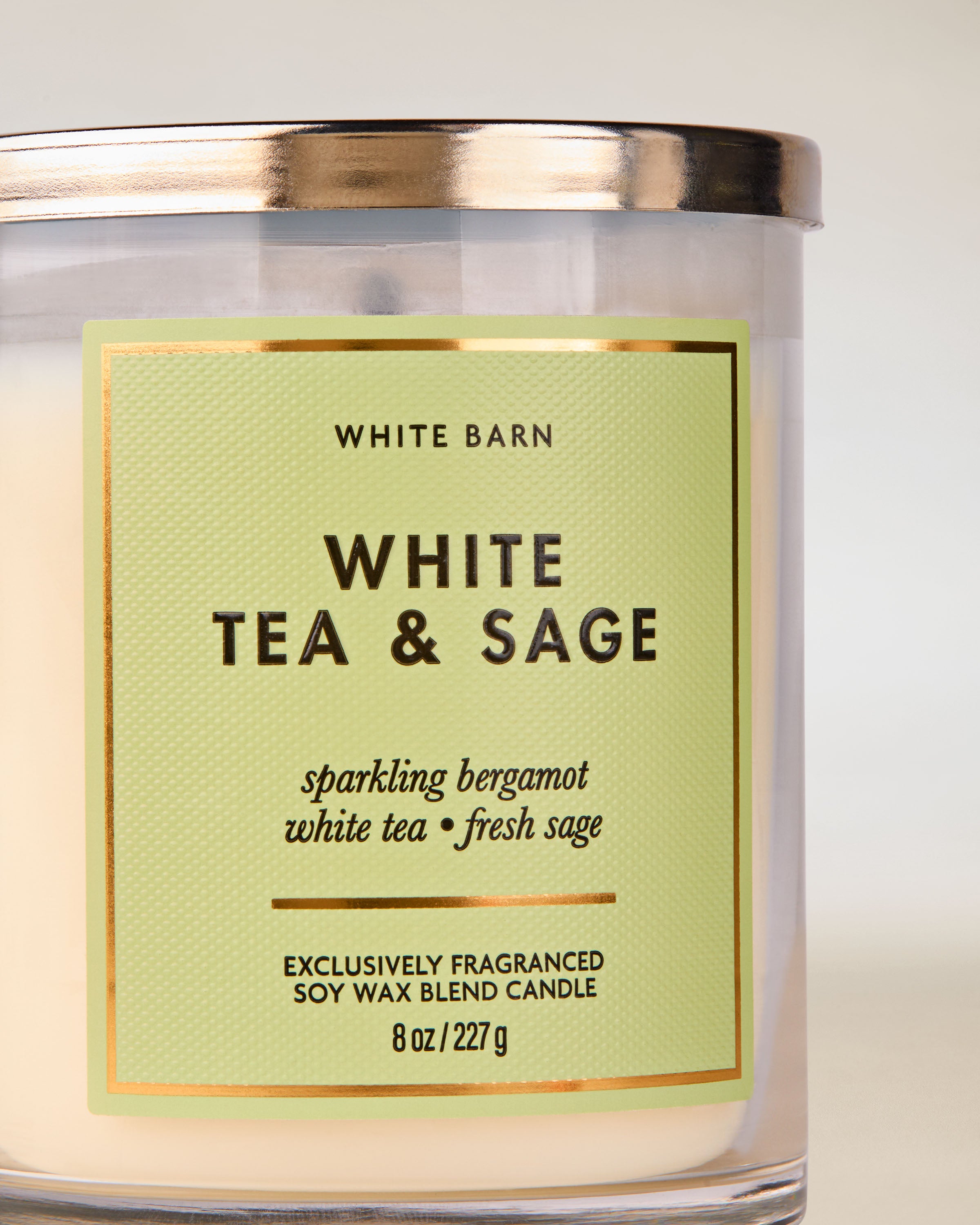 White Tea & Sage Single Wick Candle
