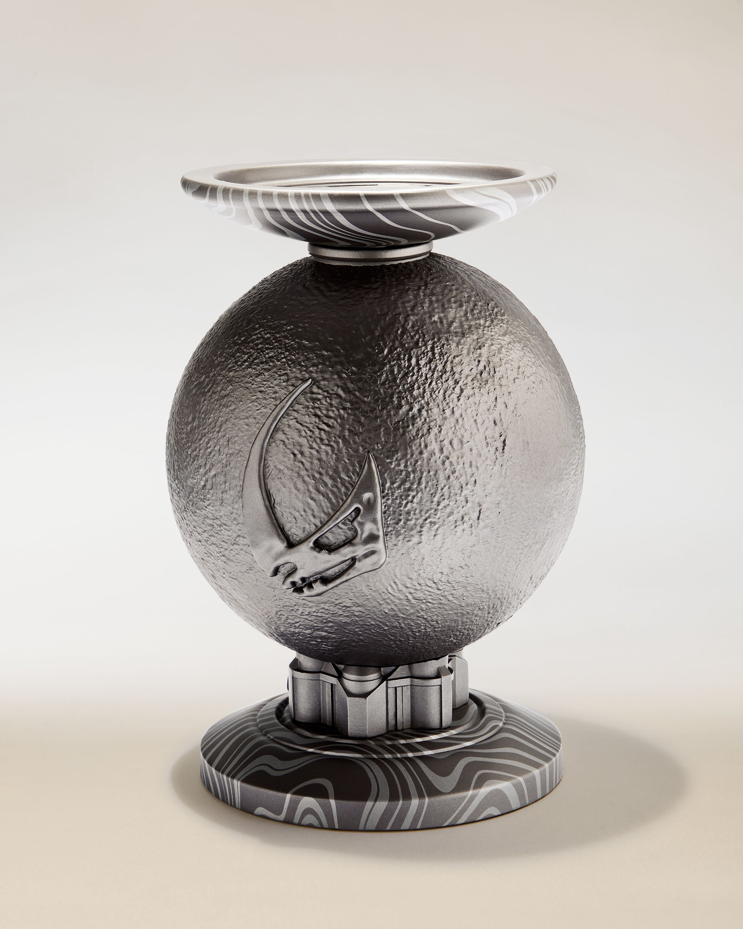 The Mandalorian Light-Up Pedestal 3-Wick Candle Holder