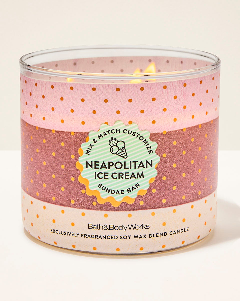 Neapolitan Ice Cream 3-Wick Candle | Bath & Body Works