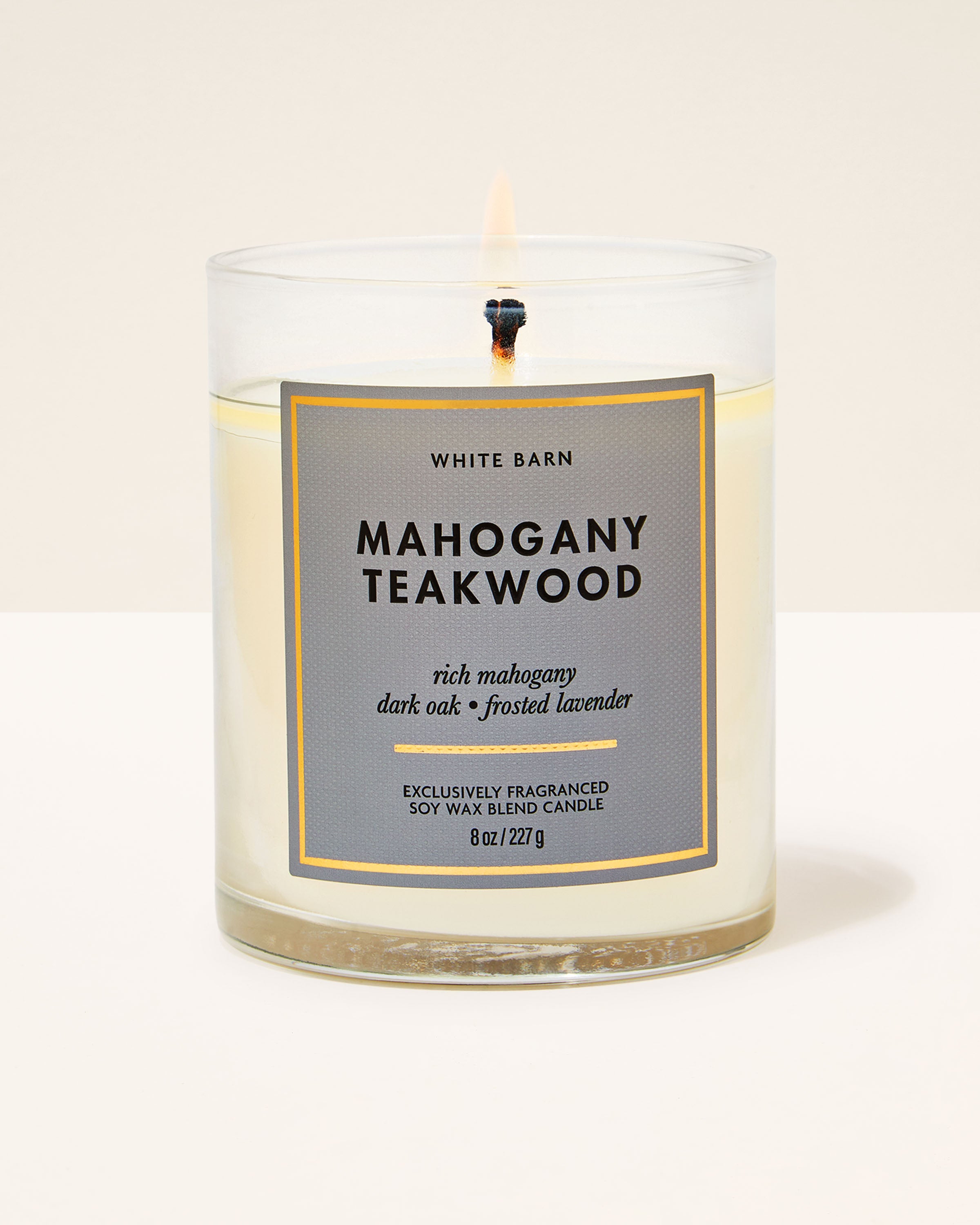 Mahogany Teakwood Single Wick Candle