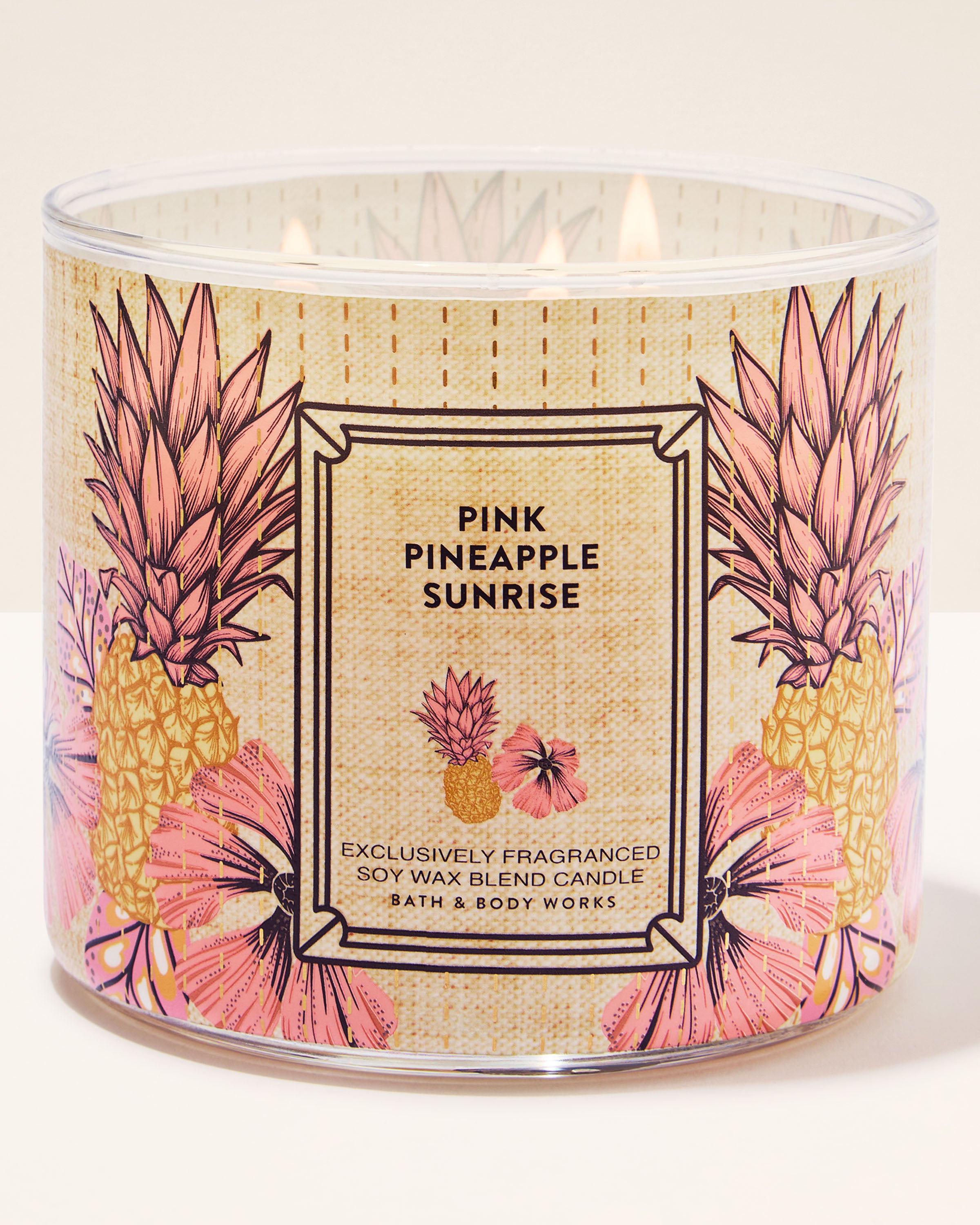 Pink Pineapple Sunrise 3-Wick Candle