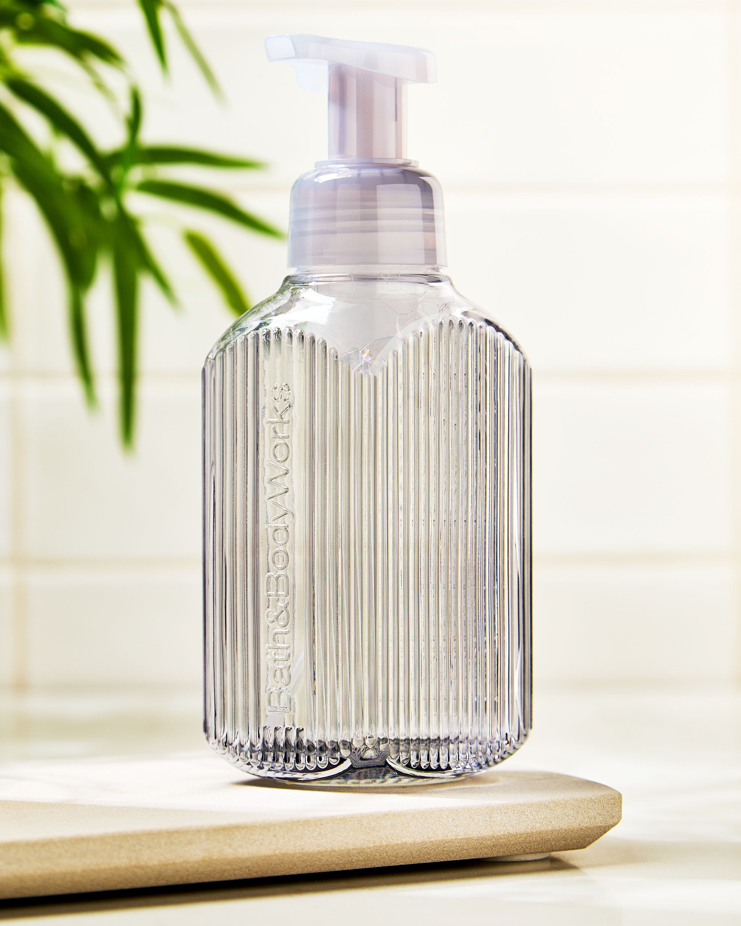 Charcoal Vertical Lines Gentle & Clean Foaming Hand Soap Dispenser