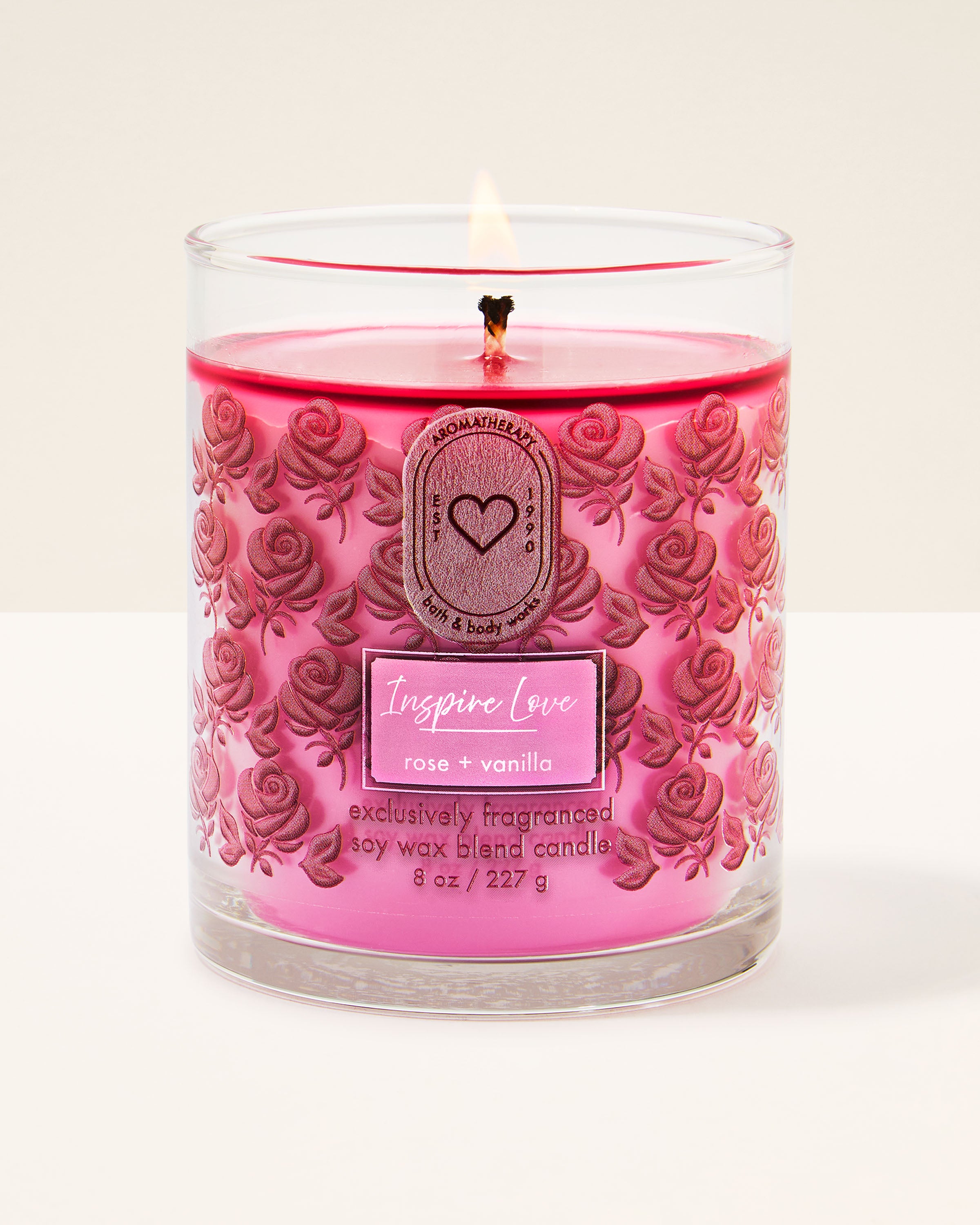 Rose Vanilla Single Wick Candle