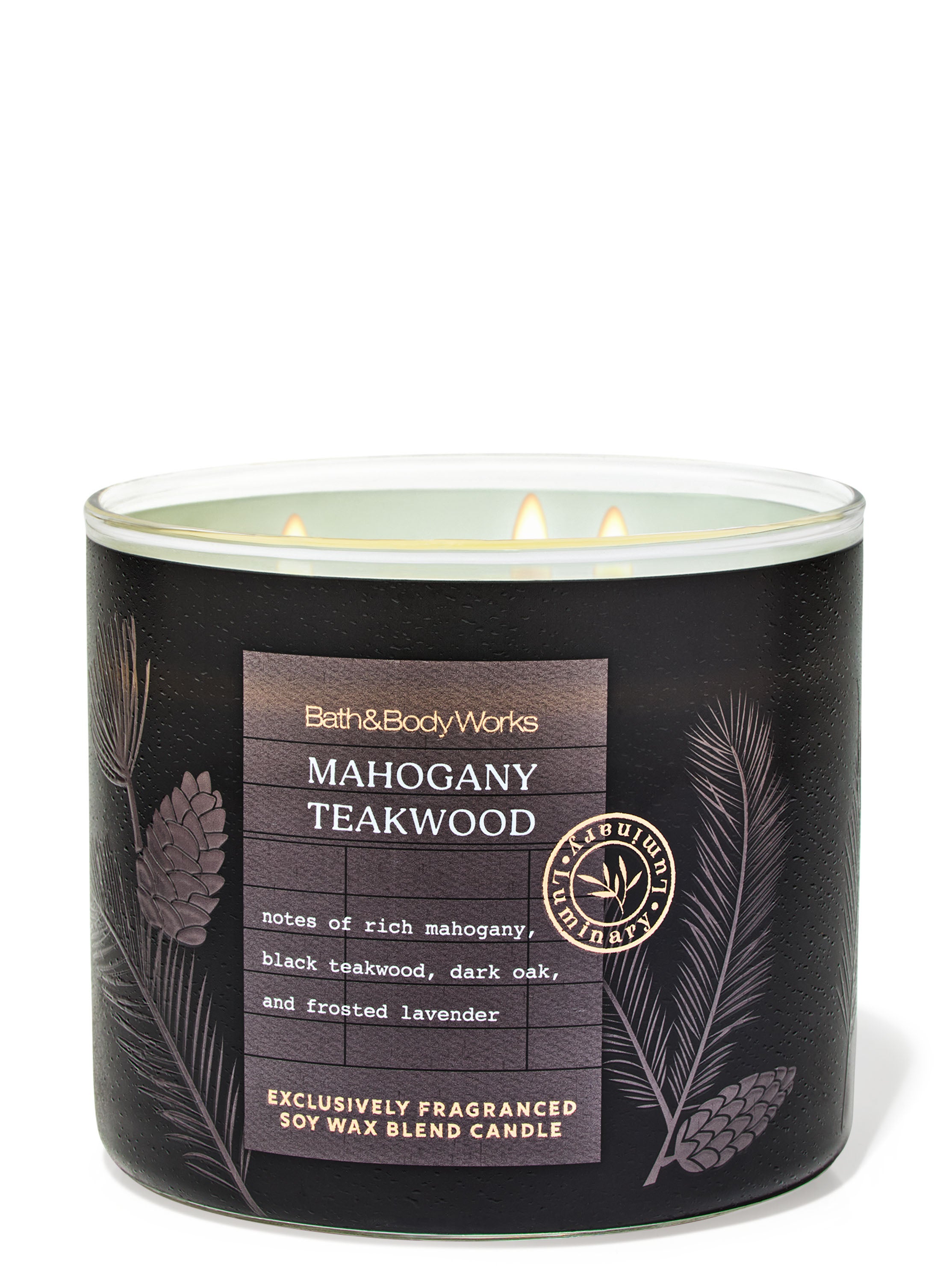 Mahogany Teakwood 3-Wick Candle
