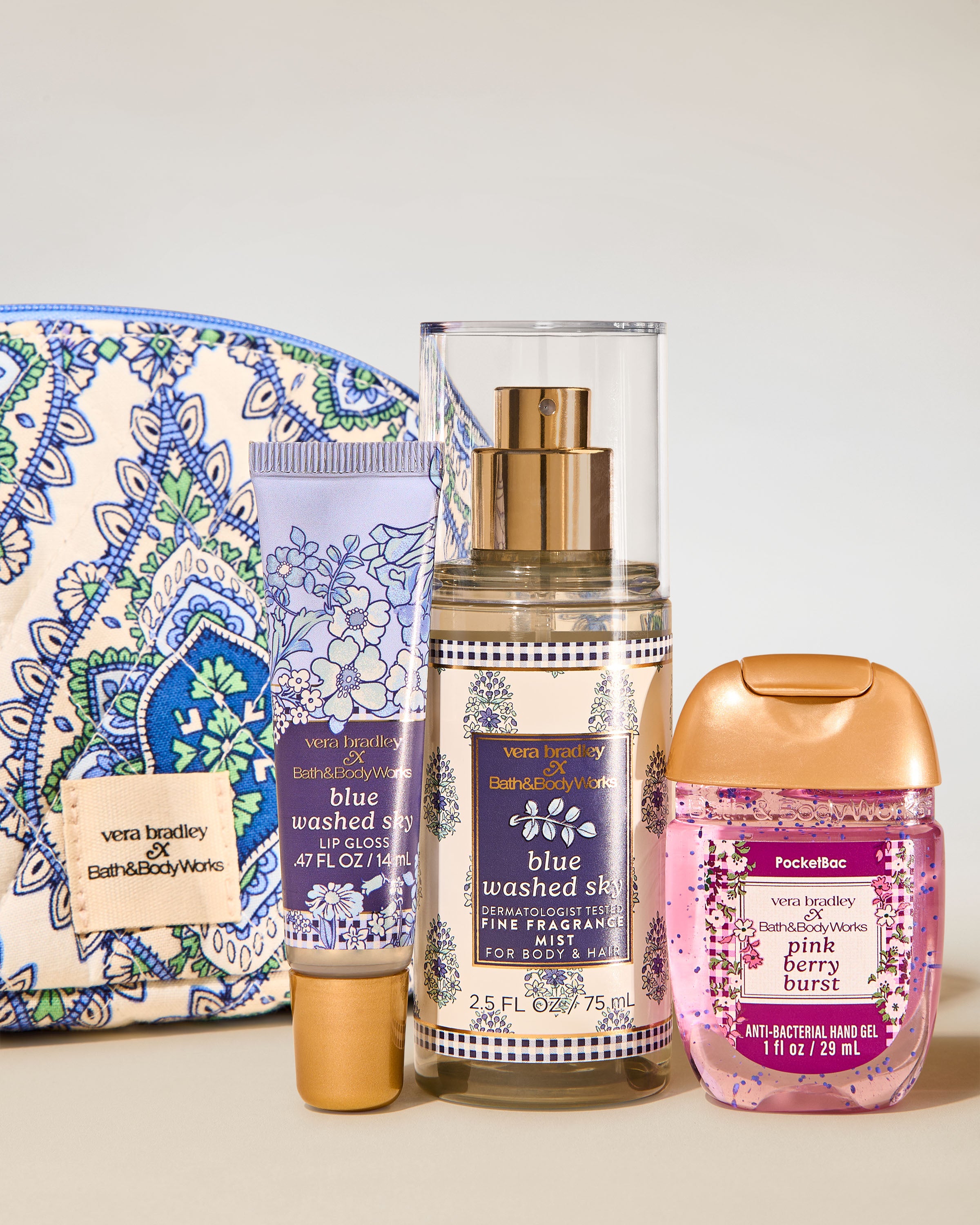 Vera Bradley Blue Paisley Gift Set
