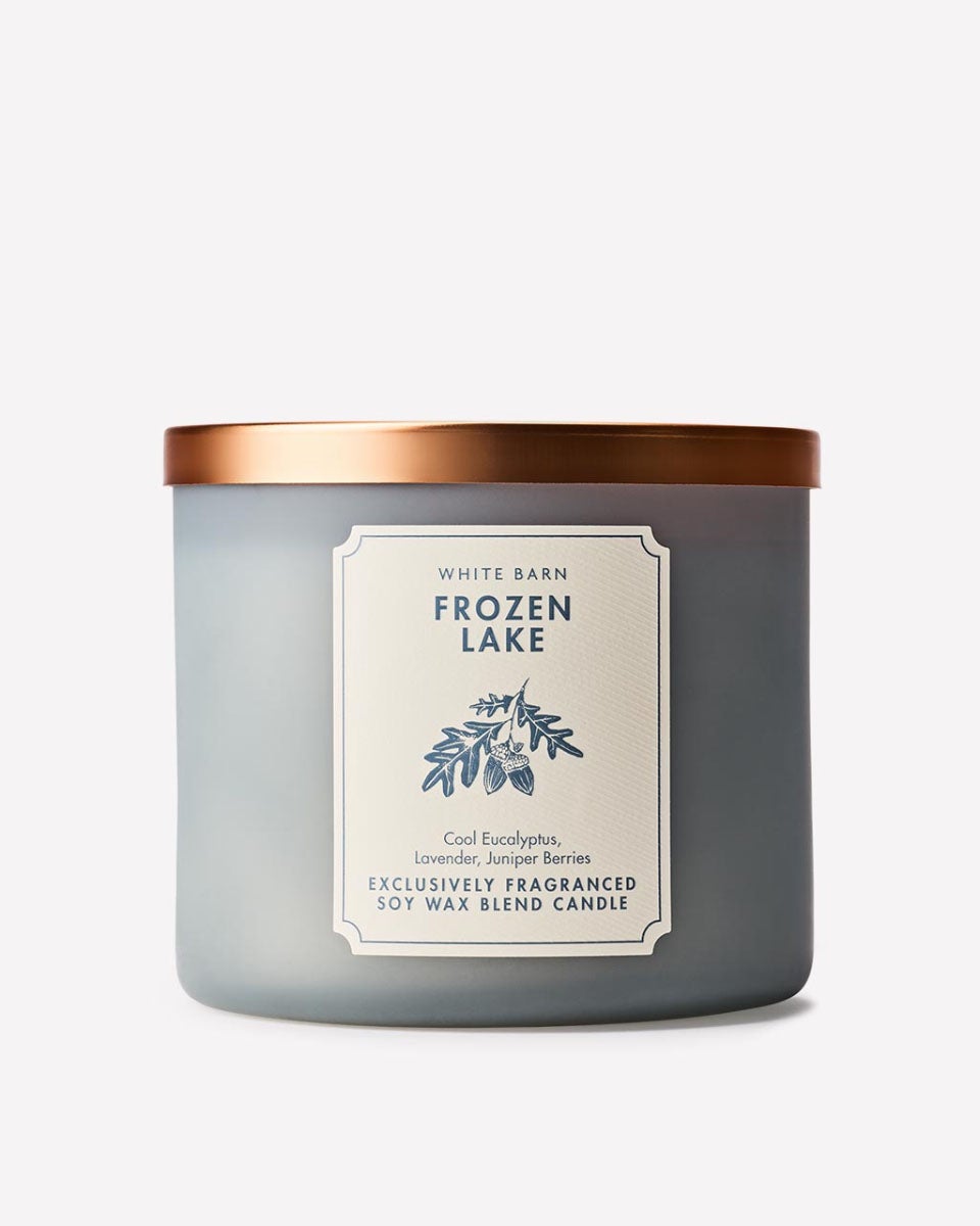 専用 Bath & Body Works Candle Body Wash Frozen Lake 3-Wick Candle | Bath & Body Works