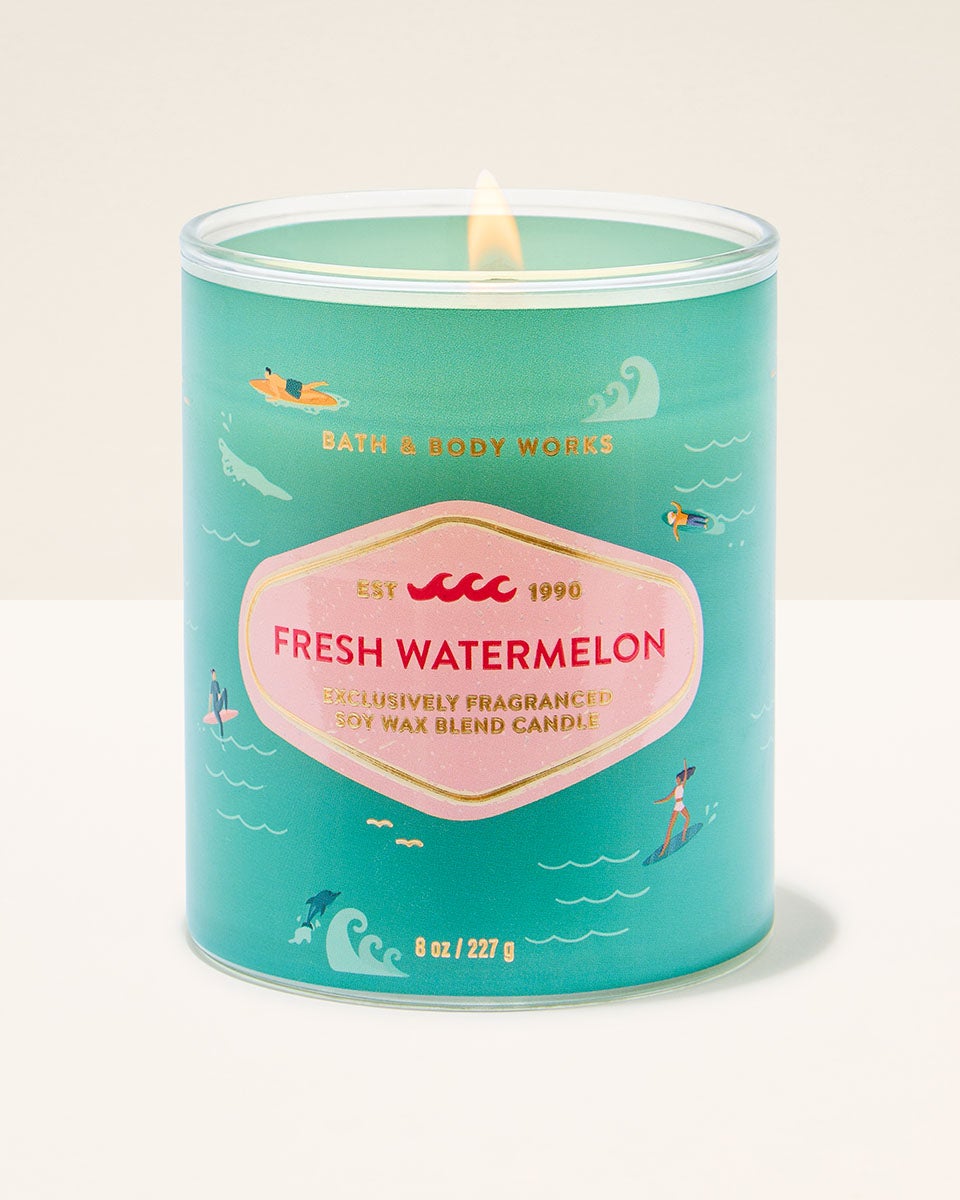 Fresh Watermelon Single Wick Candle | Bath & Body Works