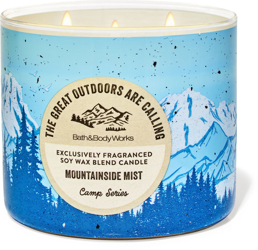 専用 Bath & Body Works Mist Candle Mountainside Mist 3-Wick Candle | Bath & Body Works